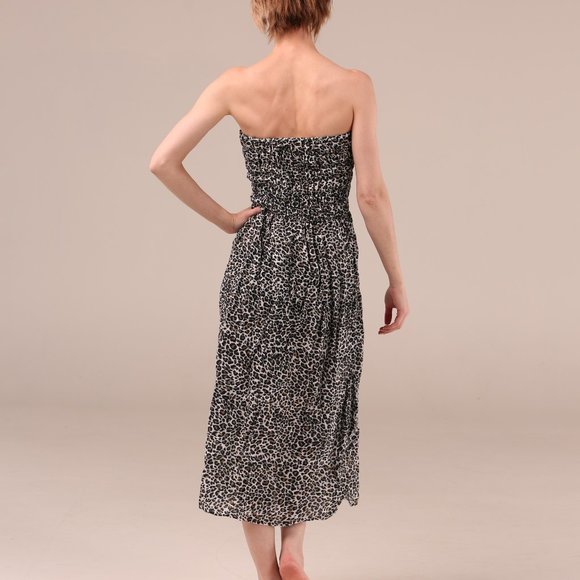 2/20 Vintage strapless leopard print dress - Picture 3 of 8